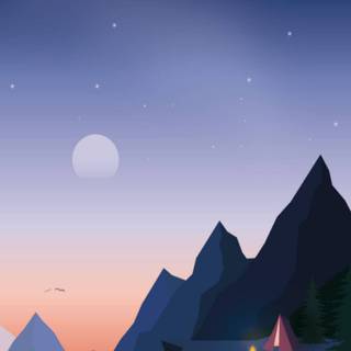 Blue minimalist phone wallpaper