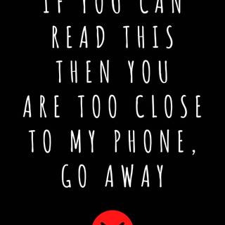 Phone warning wallpaper