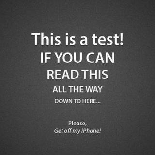 Phone warning wallpaper