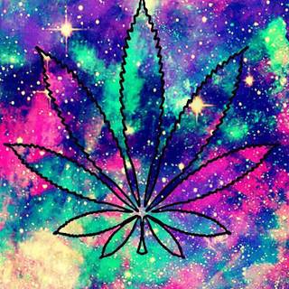 Neon weed phone wallpaper