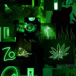 Neon weed phone wallpaper