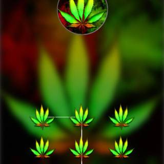 Neon weed phone wallpaper