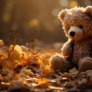 Autumn bear aesthetic wallpaper