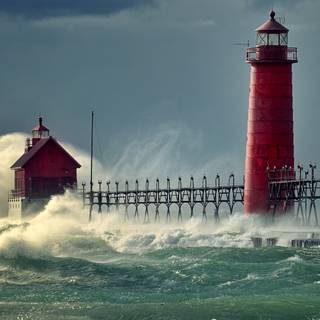 Stormy beach wallpaper