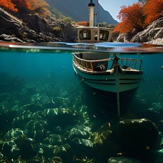 Half underwater wallpaper