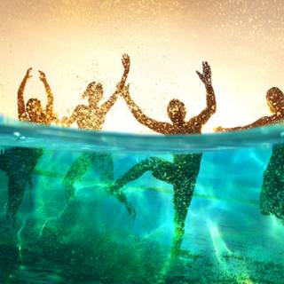 Half underwater wallpaper