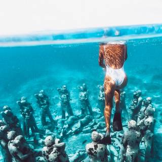 Half underwater wallpaper