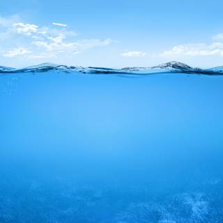 Half underwater wallpaper