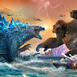 Godzilla x Kong 4k wallpaper