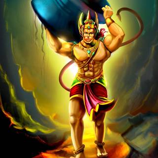 Hanuman 4k phone wallpaper