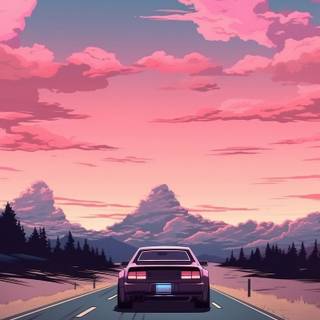 Retro car phone wallpaper