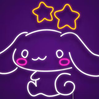 Kuromi neon wallpaper