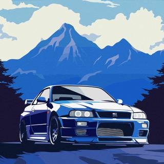 Nissan Skyline Paul Walker phone wallpaper