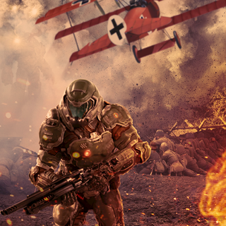 Doom Slayer phone wallpaper