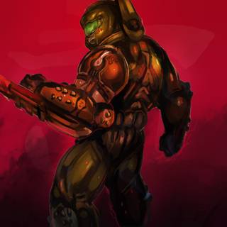 Doom Slayer 4k HD wallpaper