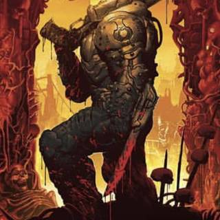 Doom Slayer phone wallpaper