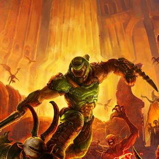 Doom Slayer phone wallpaper