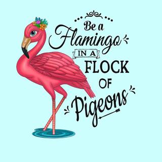 Be A Flamingo In A Flock of Pigeons wallpaper