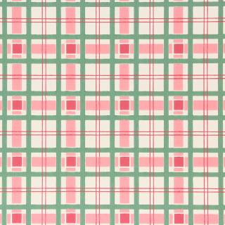 Pink and green checkered wallpaper