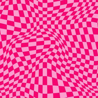 Pink and green checkered wallpaper