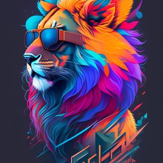 Lion drip wallpaper