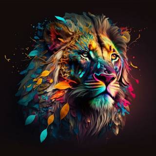 Lion drip wallpaper