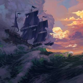 Ship art wallpaper