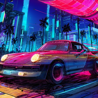 Cyberpunk Porsche wallpaper