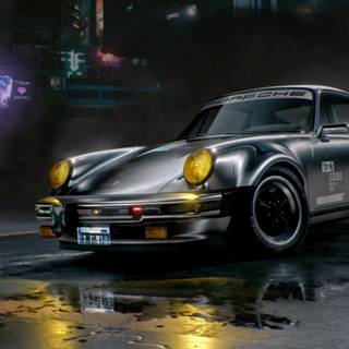 Cyberpunk Porsche wallpaper