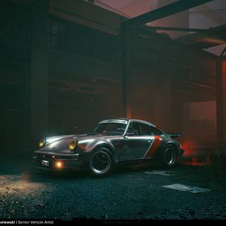 Cyberpunk Porsche wallpaper