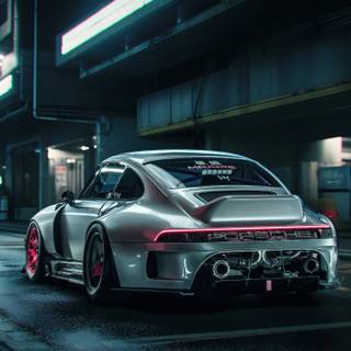 Cyberpunk Porsche wallpaper