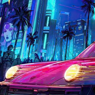 Cyberpunk Porsche wallpaper