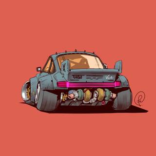 Cyberpunk Porsche wallpaper