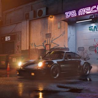 Cyberpunk Porsche wallpaper