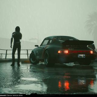 Cyberpunk Porsche wallpaper