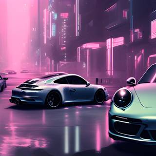 Cyberpunk Porsche wallpaper
