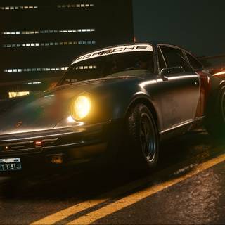 Cyberpunk Porsche wallpaper