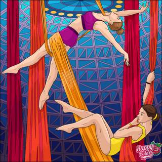 Aerial silks wallpaper