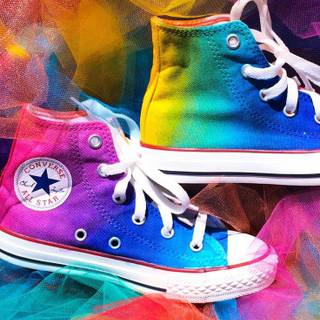 Rainbow shoes wallpaper