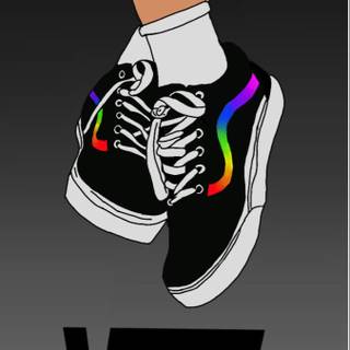 Rainbow shoes wallpaper