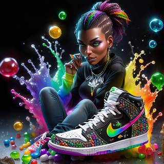Rainbow shoes wallpaper