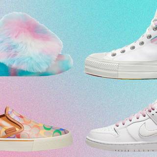 Rainbow shoes wallpaper