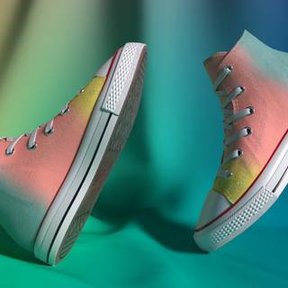 Rainbow shoes wallpaper