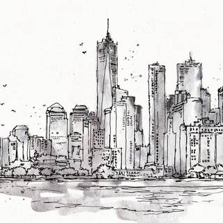 New York drawings wallpaper
