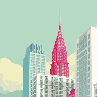 New York drawings wallpaper