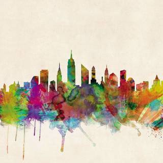 New York drawings wallpaper