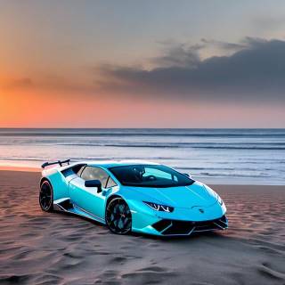 Lamborghini beach wallpaper