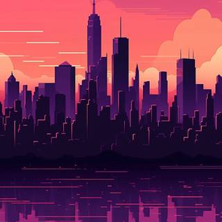 New York drawings wallpaper
