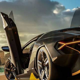 Lamborghini beach wallpaper