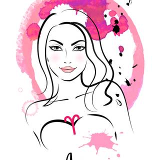 Pink Aries wallpaper